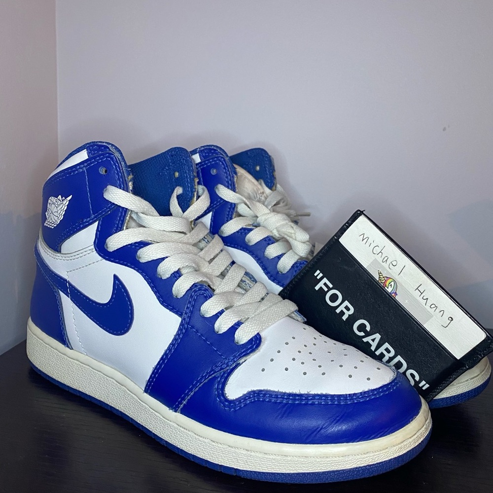 Air jordan1 storm blue size6Y 100% authentic